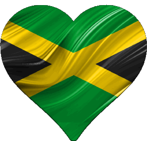 Heart Jamaica America Flags 