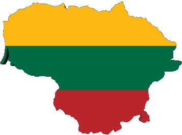 Map Lithuania Europe Flags 