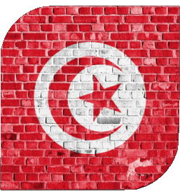 Square Tunisia Africa Flags 