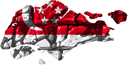 Carta Geografica Singapore Asia Bandiere 