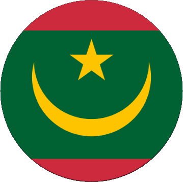 Tondo Mauritania Africa Bandiere 