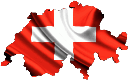 Carte Suisse Europe Drapeaux 