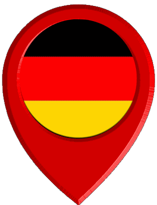 Epingle de Localisation Allemagne Europe Drapeaux 