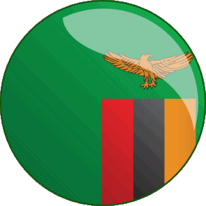 Tondo Zambia Africa Bandiere 