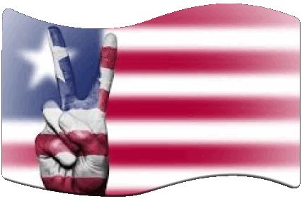Rectángulo Liberia África Banderas 