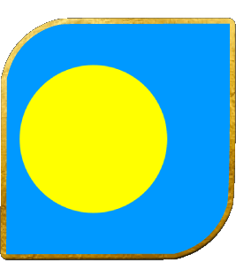 Square Palau Oceania Flags 