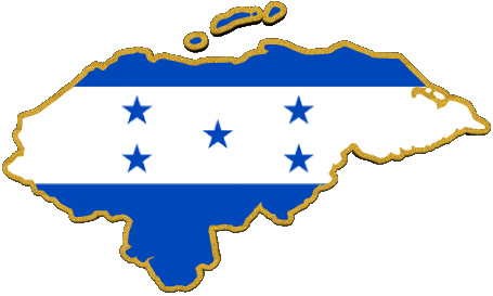 Carte Honduras Amériques Drapeaux 