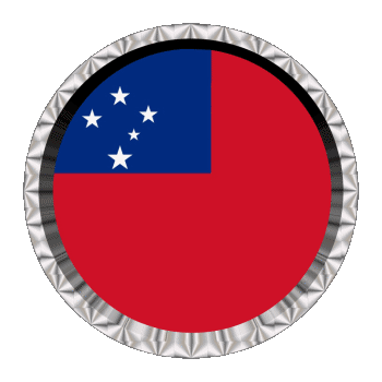 Round - Rings Samoa Oceania Flags 
