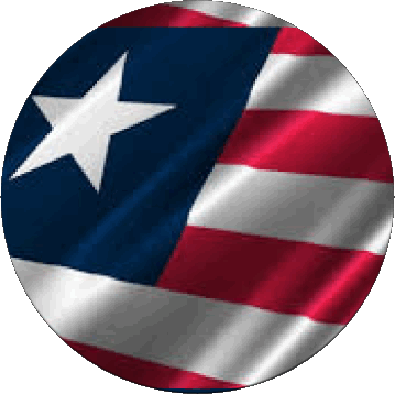 Rond Libéria Afrique Drapeaux 
