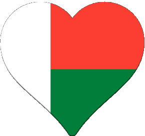 Herz Madagaskar Afrika Fahnen 