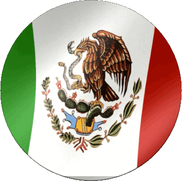 Runde Mexiko Amerika Fahnen 