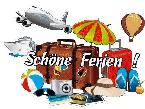 27 Sfondo trasparente Schöne Ferien Tedesco Messagi 