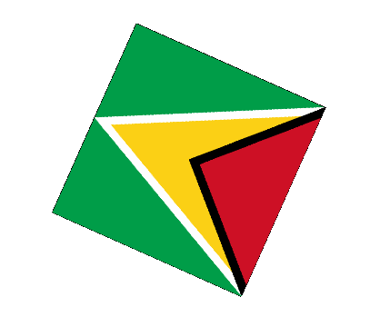 Sphere - Cube Guyana America Flags 