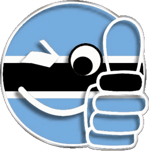 Smiley - OK Botswana Afrique Drapeaux 