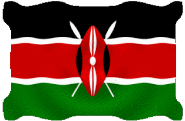 Ondulation Kenya Afrique Drapeaux 