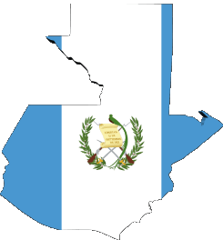 Karte Guatemala Amerika Fahnen 