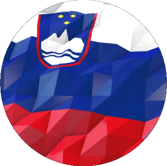Round Slovenia Europe Flags 