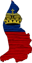 Carte Liechtenstein Europe Drapeaux 