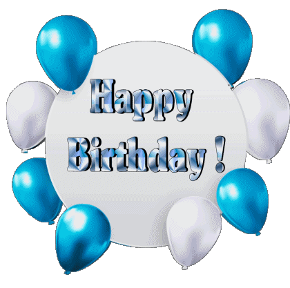 010 Balloons - Confetti Happy Birthday Anglais Messages 