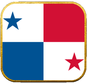 Quadrato Panama America Bandiere 