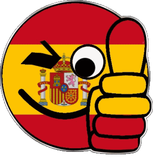 Smiley - OK Spanien Europa Fahnen 