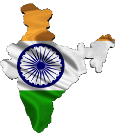 Map India Asia Flags 