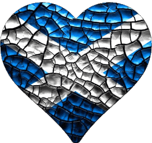Cuore Scozia Europa Bandiere 
