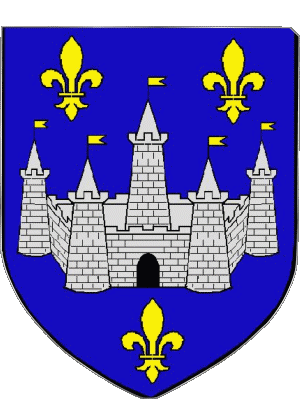 Wappen-Wappen CHATEAU THIERRY 02 Abteilungen - Städte Frankreich Fahnen 