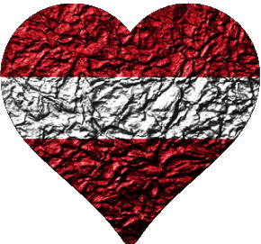 Corazón Letonia Europa Banderas 