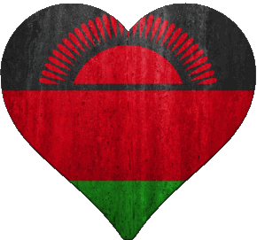 Herz Malawi Afrika Fahnen 