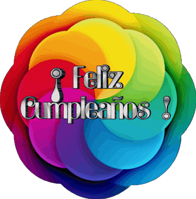 006 Fondo transparente Abstracto - Geométrico Feliz Cumpleaños Español Mensajes 