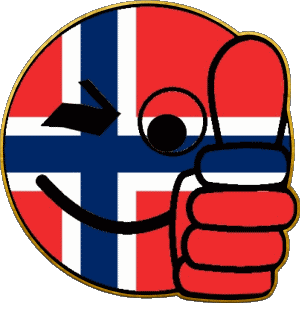 Smiley - OK Norvège Europe Drapeaux 