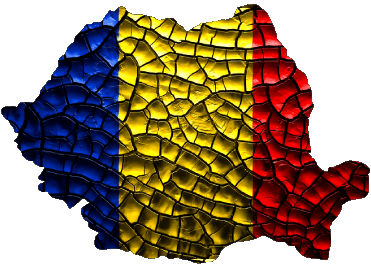 Mapa Rumania Europa Banderas 