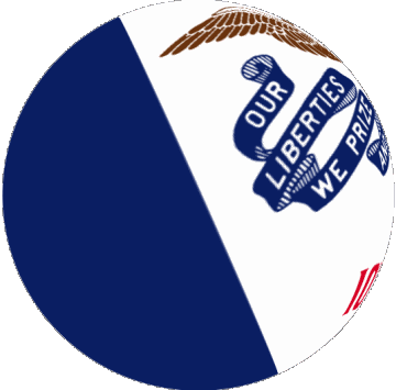 Esfera - Cubo Iowa U.S.A - Estados América Banderas 