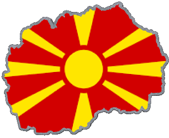 Mapa Macedonia Europa Banderas 