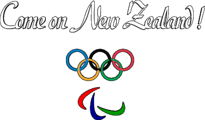 Olympic Games Come on New Zealand Inglese Messagi 