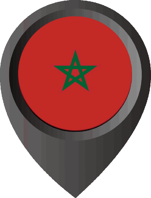 Location Pin Morocco Africa Flags 