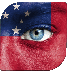 Square Samoa Oceania Flags 