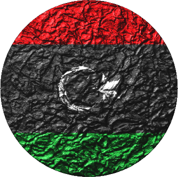 Runde Libyen Afrika Fahnen 