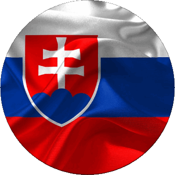 Rond Slovaquie Europe Drapeaux 