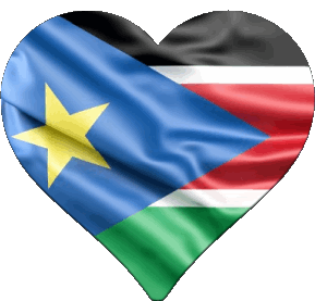 Coeur Soudan Sud Afrique Drapeaux 