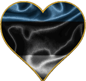 Corazón Estonia Europa Banderas 