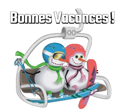 Serie 03 Bonnes Vacances Hiver Francese Messagi 
