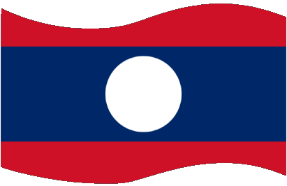 Rectangle Laos Asie Drapeaux 