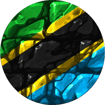 Rond Tanzanie Afrique Drapeaux 