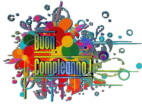 008 Sfondo trasparente Astratto - Geometrico Buon Compleanno Italiano Messagi 