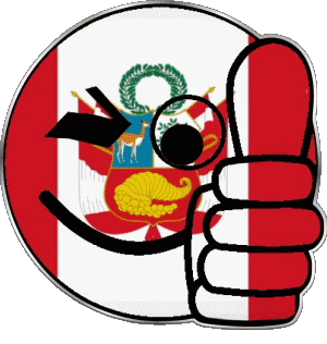 Smiley - OK Peru Amerika Fahnen 