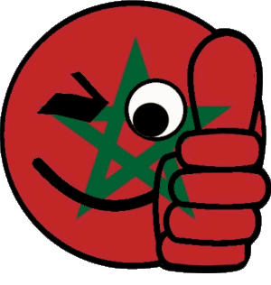 Smiley - OK Morocco Africa Flags 