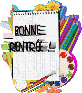 011 Sfondo trasparente Bonne Rentrée Francese Messagi 