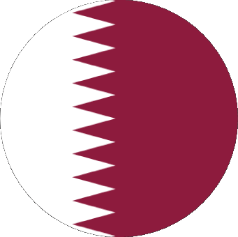 Rond Qatar Asie Drapeaux 